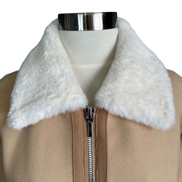 Bagatelle NYC Mixed Media Moto Jacket Faux Fur Collar - Picture 8 of 15